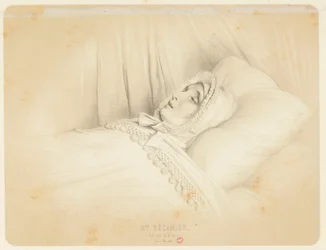 Madame Récamier (Juliette Récamier) sul letto di morte l