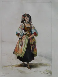 Donna in abito russo, c. 1843
