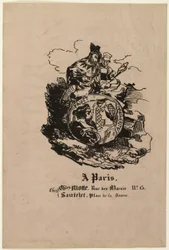 Medaglione con ritratto di Faust e Marguerite, foglio dell
