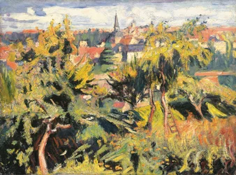 Piccola Città Dietro gli Alberi
