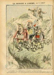 Illustrazione di Achille Lemot (1846-1909) in Le Pèlerin, 08/09/07 - Marcia verso l