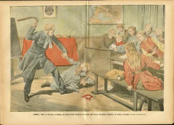 Illustrazione di Achille Lemot (1846-1909) in Le Pelerin, 02/12/06 - Insegnamento, Polonia, Pena - Insegnante