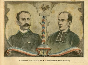 Illustrazione di Achille Lemot in Le Pelerin, 24/01/04 - M. Corrard des essarts e M. L