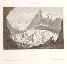 Vista sul ghiacciaio Mer-de-Glace presso Les Bois e Les Tines (dettaglio)