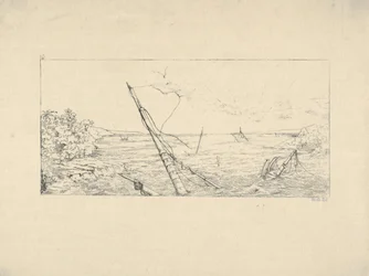 Blocco di Pietra al Largo di Charleston, Carolina del Sud da Confederate War Etchings, 1861-63