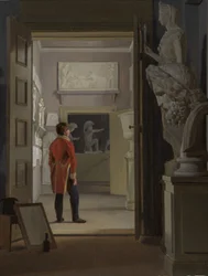 La sala delle antichità al Palazzo di Charlottenborg, Copenaghen, 1830