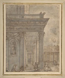 Un tempio in un cortile (piscina di Betesda)
