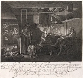 La casa di Filemone e Bauci, inciso dal conte Hendrik Goudt (1585-1630)
