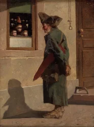 Soldato al negozio di dentiere