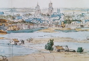 Veduta di Maastricht (A F vd Meulen, 1673), particolare 2