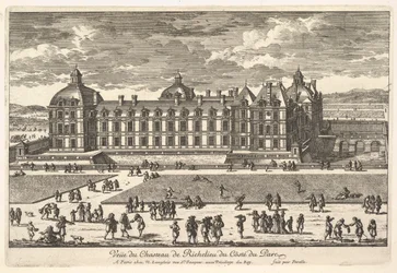 Veduta del Castello di Richelieu dal lato del parco, XVII secolo