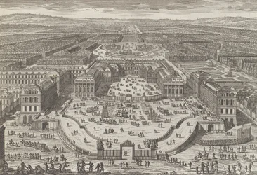 Veduta generale del castello di Versailles, 1680