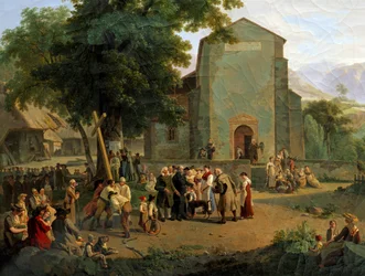 Il ripristino del culto dopo la Rivoluzione. Dipinto svizzero di Adam Topffer