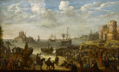 Cristo che predica da una nave sul Mare di Galilea