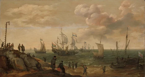 Navi al largo di una costa