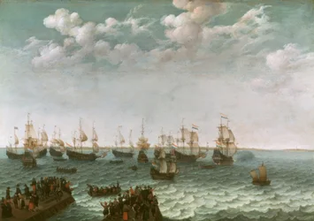 Partenza di una flotta da guerra