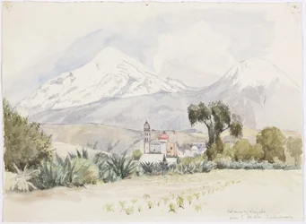 Vulcano di Orizaba da San Andrés, Chalchicomula