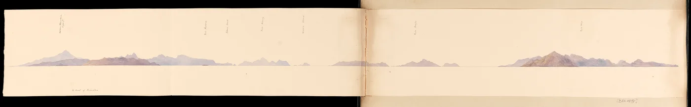 Costa nord di Sumatra dal West Indies, North American and Borneo scrapbook, c.1845