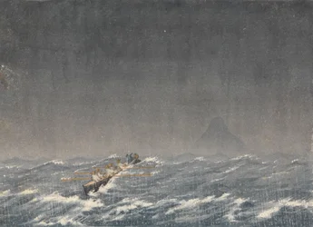 Ancoraggio esterno in una burrasca, Mazatlan [Messico], 22 agosto 1850, 8.am. ... "Domanda, qual è la strada per la nave?