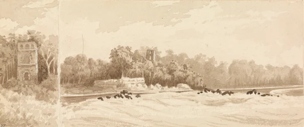 Torre in rovina sul sito della vecchia città di Panama, distrutta da Morgan il Bucaniere nel 1670, marzo 1850