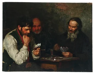 Adolph Böhm giocatore di carte