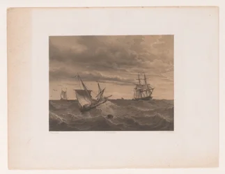 Barche a vela su mare agitato
