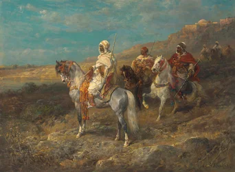 Arabo su un cavallo bianco