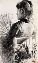 Signora con ventaglio