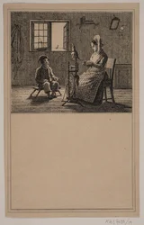 Madre e figlio. N. 18 in Chr. Winther e M. Rørbye, "25 Immagini per bambini piccoli"