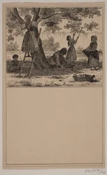 Sotto il melo. Nr. 21 in Chr. Winther e M. Rørbye, "25 immagini per bambini piccoli"