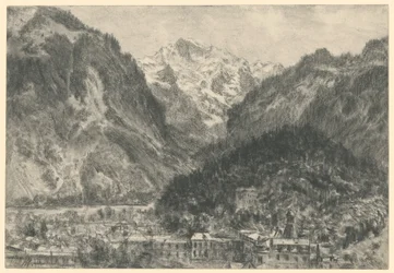 Veduta su Interlaken verso il massiccio della Jungfrau