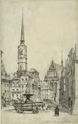 La piazza del mercato a Nysa