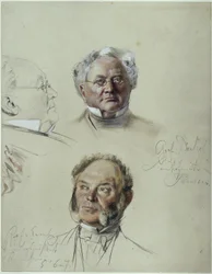 Il conte Eulenburg e il conte Dönhoff. Studio per il dipinto "Incoronazione di Guglielmo I a Königsberg"