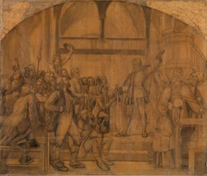 Gustav Vasa parla al popolo della Dalecarlia nella chiesa di Mora