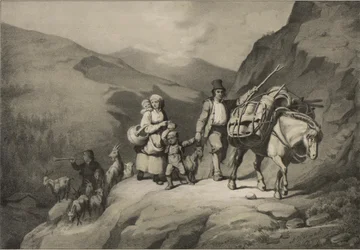 Illustrazione tratta dal libro Norge fremstillet i Tegninger di Asbjørnsen, P.Chr. e pubblicato da Chr. Tønsberg (no, 1848)