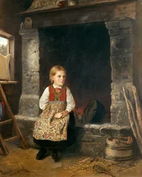La ragazza al caminetto