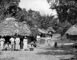 Capanni nativi, Giamaica, c1905