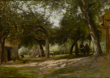 Paesaggio con un cortile, 1830-1880