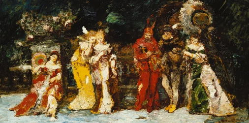 Personaggi su una terrazza con Faust e Mefisto, c.1875-1880