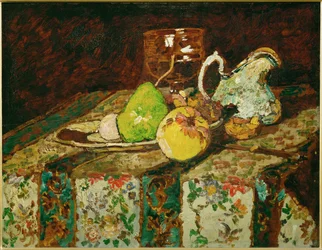 Natura morta con brocca bianca (pittura su tavola)