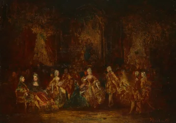 Persone in costumi di Luigi XV