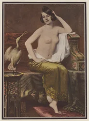 Il favorito, donna con un uccello