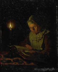 Vecchia donna che legge