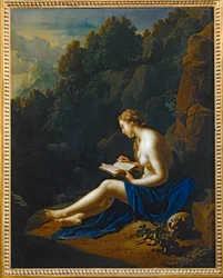 Santa Maria Maddalena penitente, in meditazione in solitudine ...