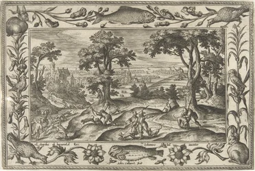 Caccia alla lepre (serie: Paesaggi con scene bibliche, mitologiche e di caccia)