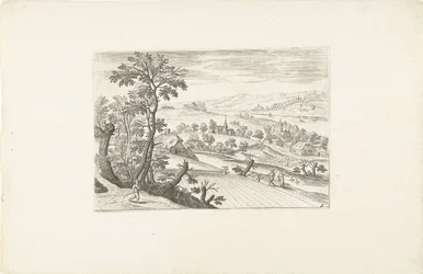 Paesaggio con un campo di grano