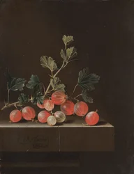 Uva spina su un tavolo