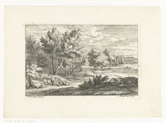 Paesaggio con monumento funebre