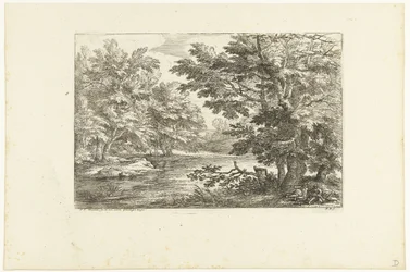Paesaggio con laghetto