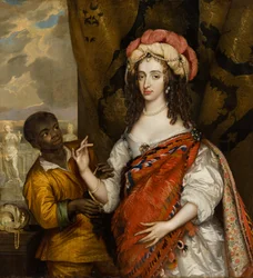 Ritratto postumo di Maria I Stuart (1631-1660) con una serva